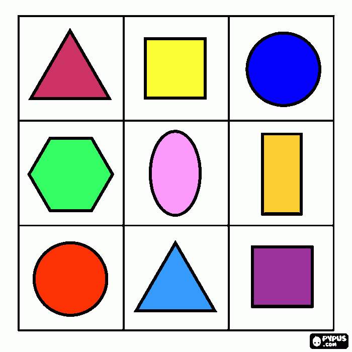 Las Figuras Geometricas para colorear