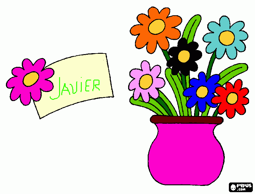 LAS FLORES BONITAS PARA MAMÁ para colorear