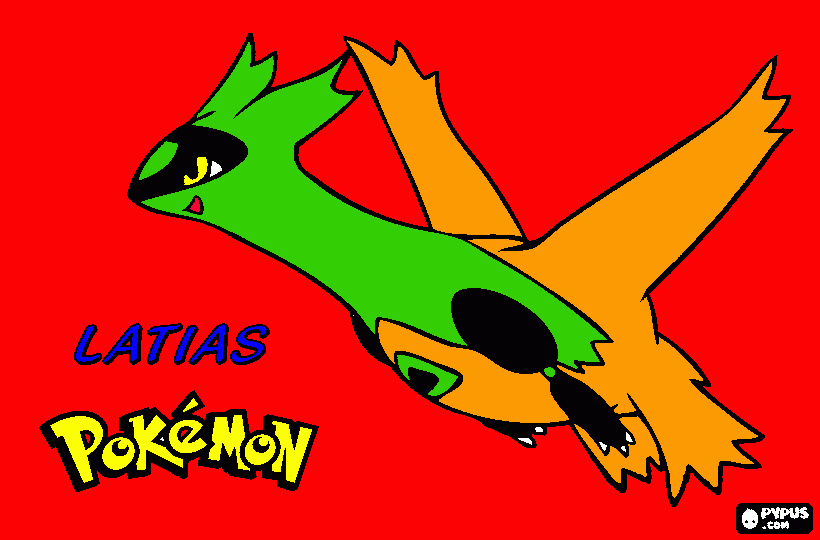 Latias Version Mele99 para colorear