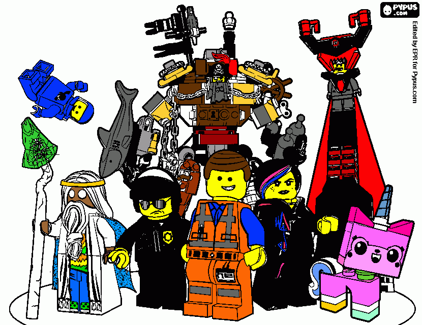 lego pelicula para colorear