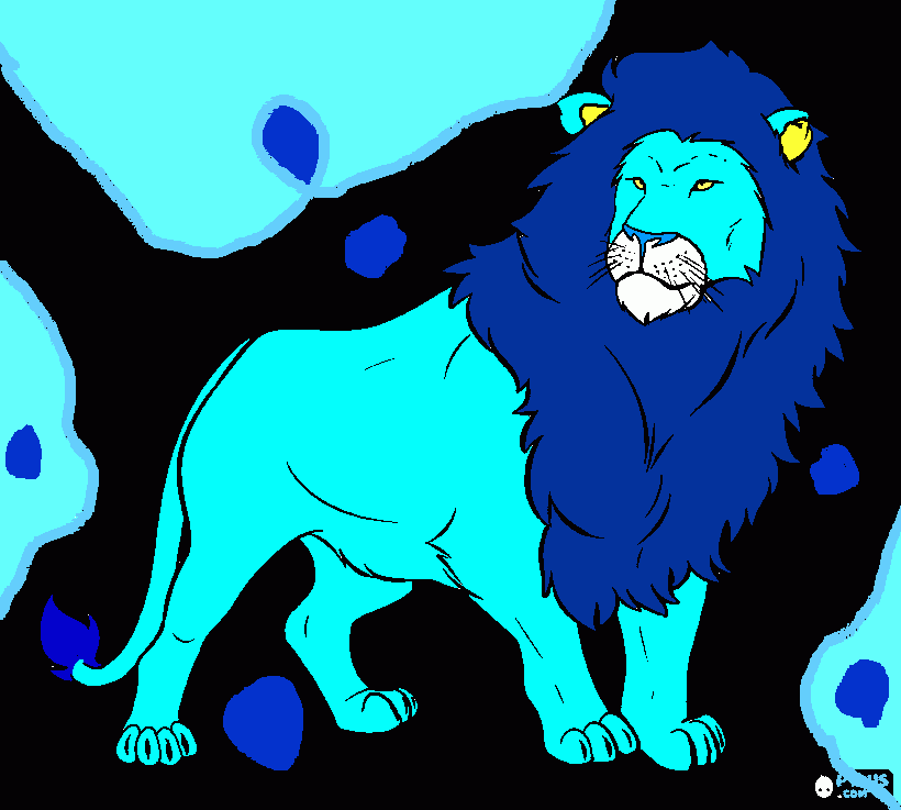 leon del reino del agua fria para colorear