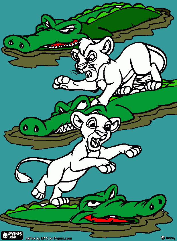 leoncitos  para colorear