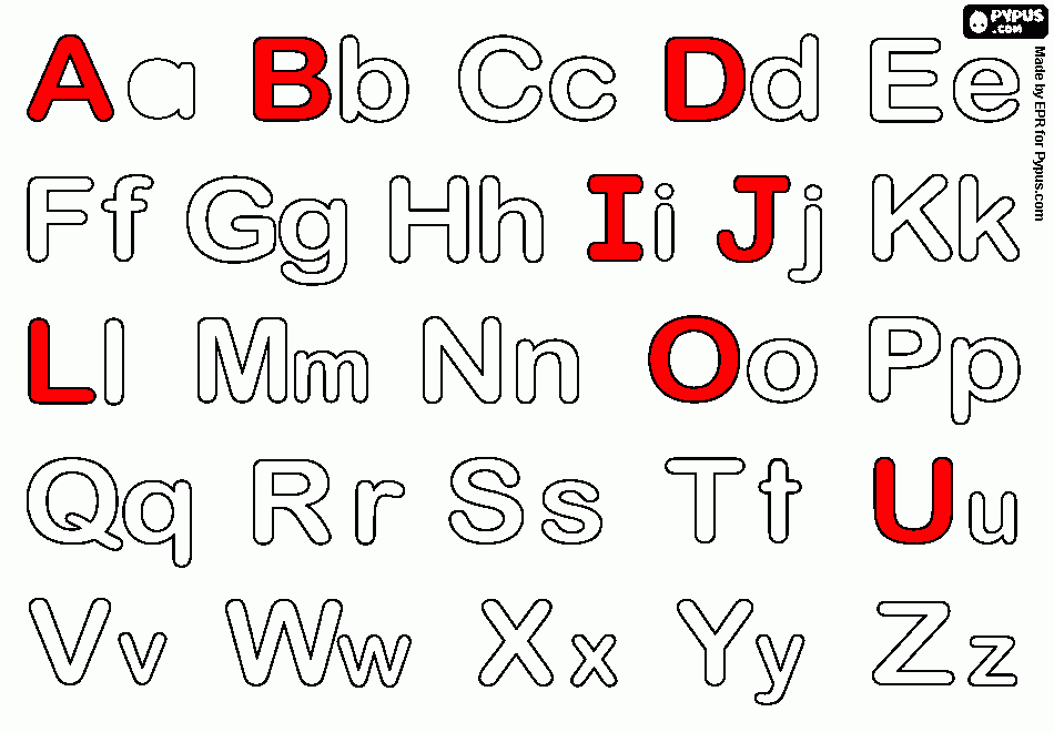 letras camisola para colorear