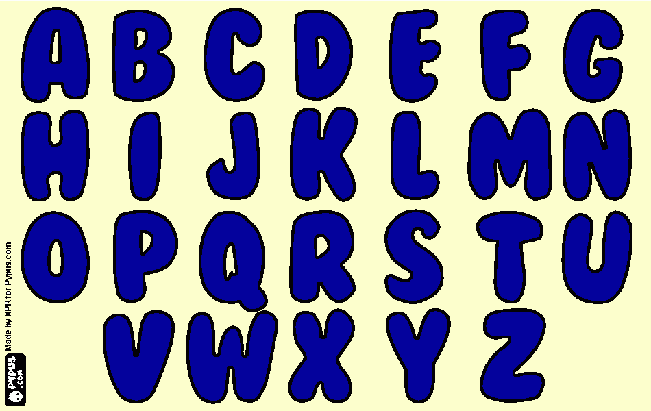 letras de para colorear