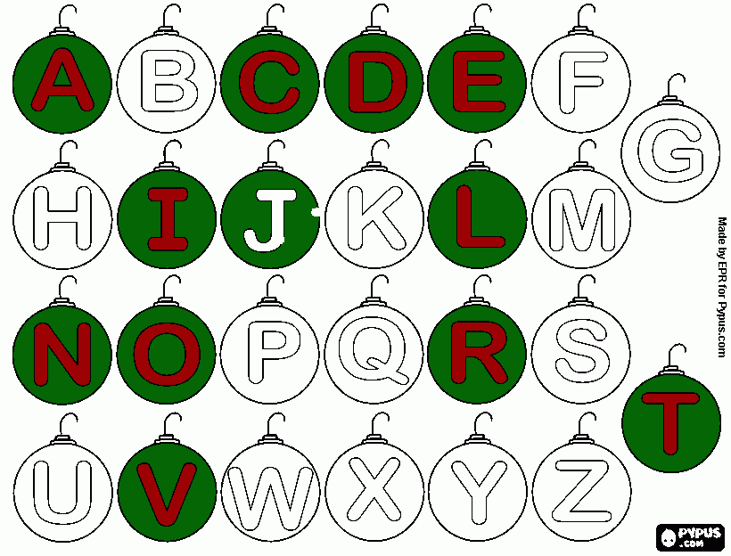 letras navideñas para colorear