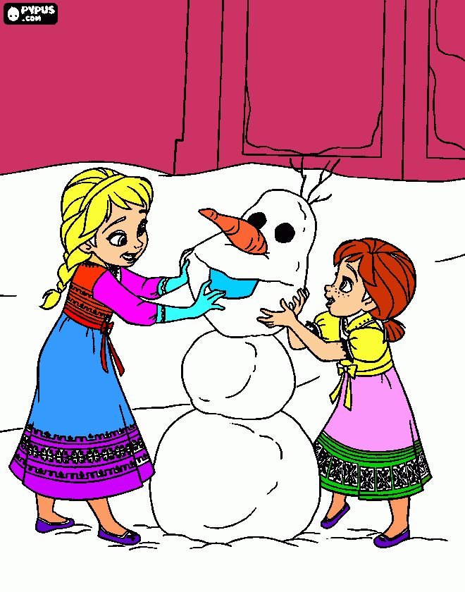 lindo frozen para colorear