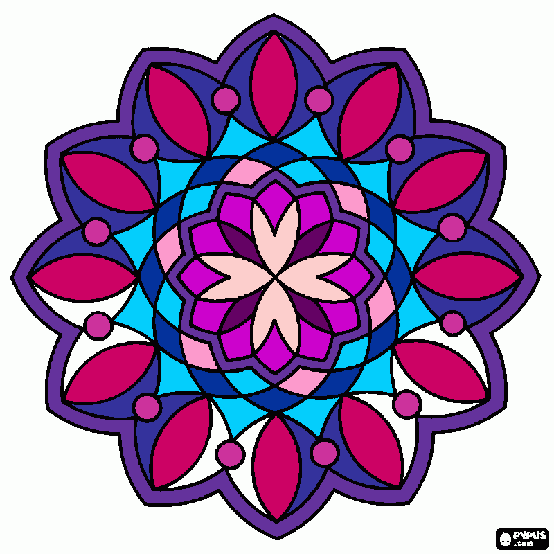 lindo mandala para colorear