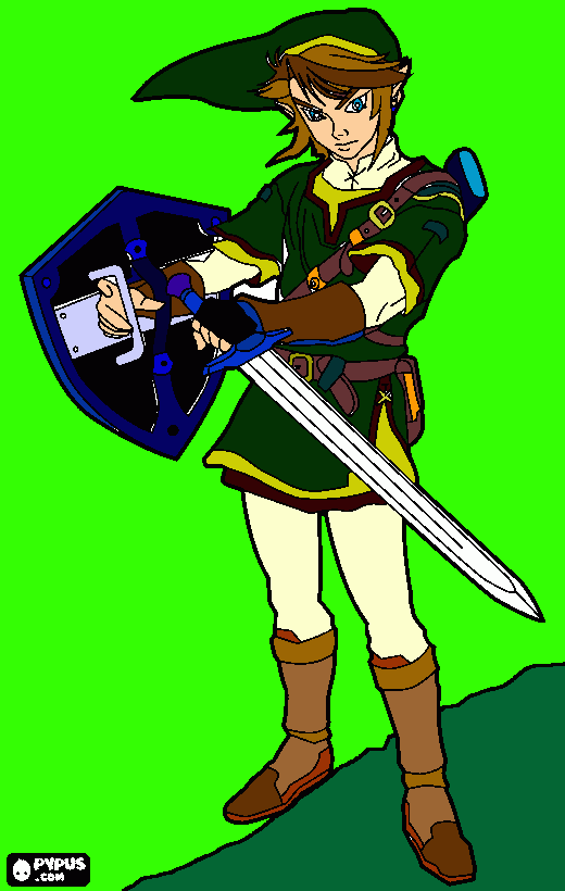 Link Twilight Princess para colorear