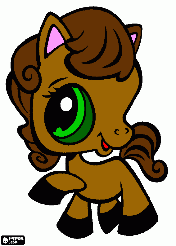 littlest pet shop caballito para colorear para colorear