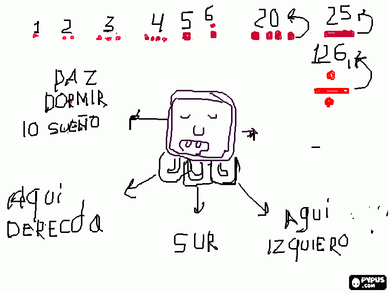 llama de cabal si correcto dibujo y numeral de mayas para colorear