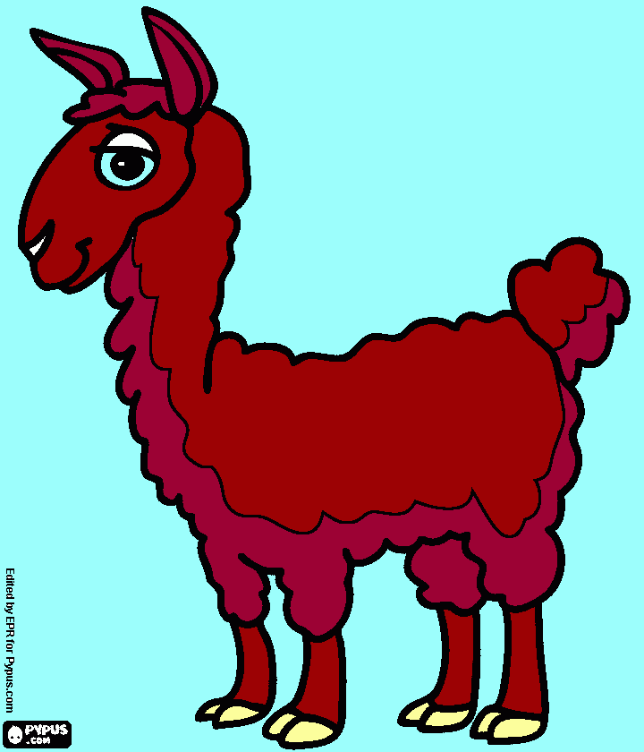 llama del peru para colorear