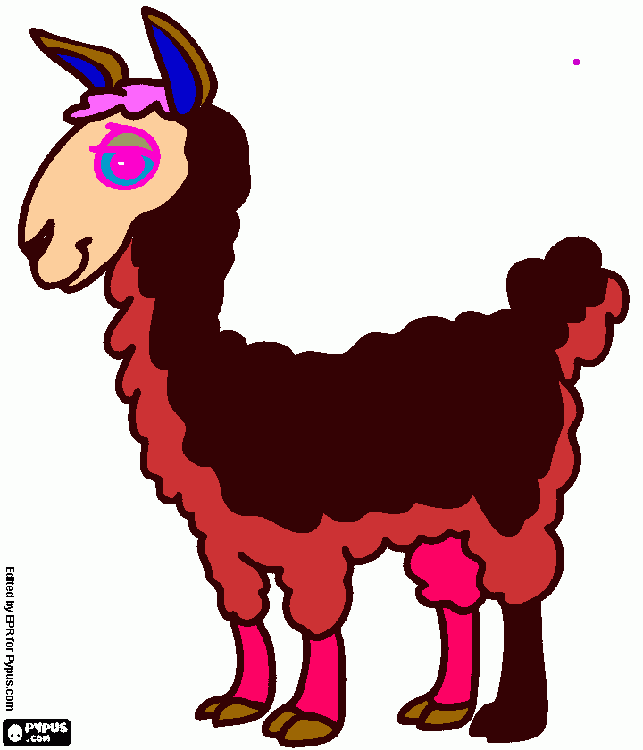 llama inca para colorear