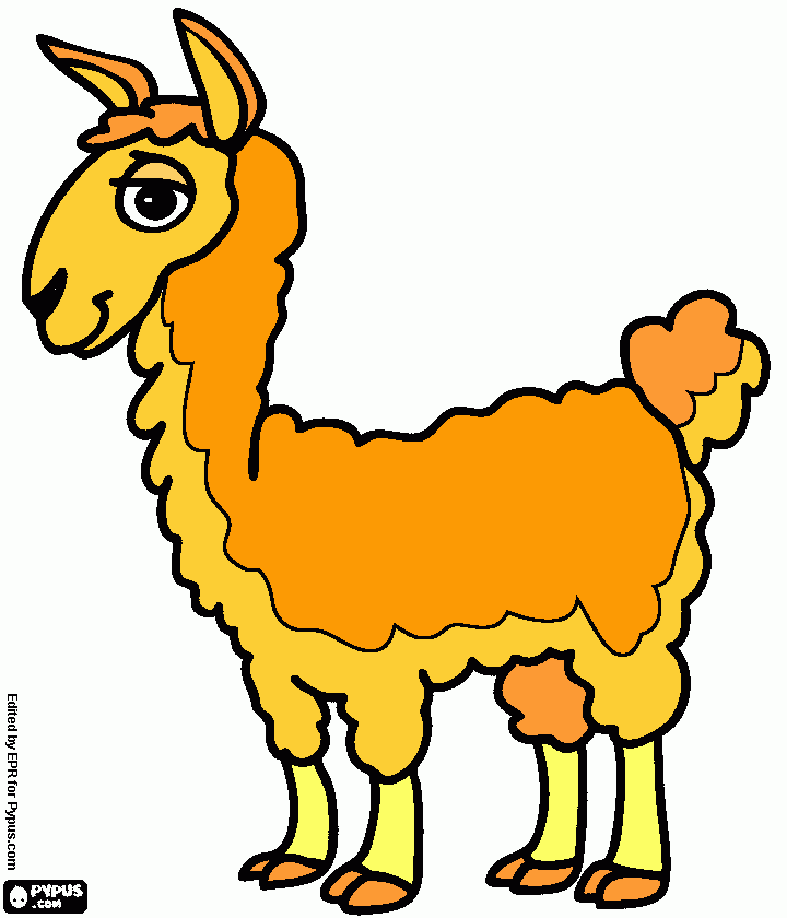 llama para colorear