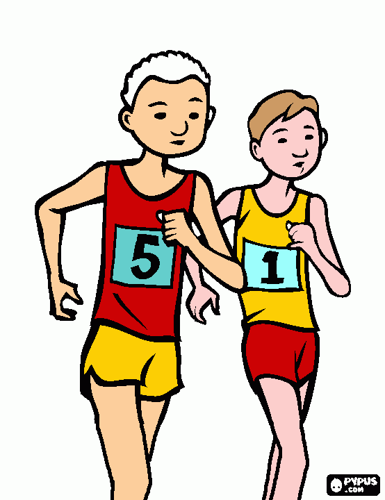 logo atletismo para colorear