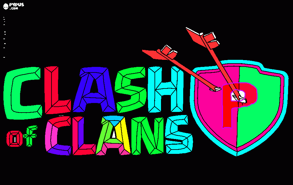 Logo Clash para colorear