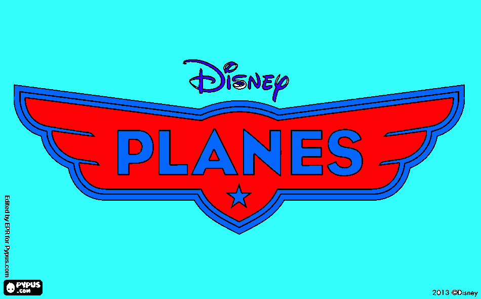 logo de aviones para colorear