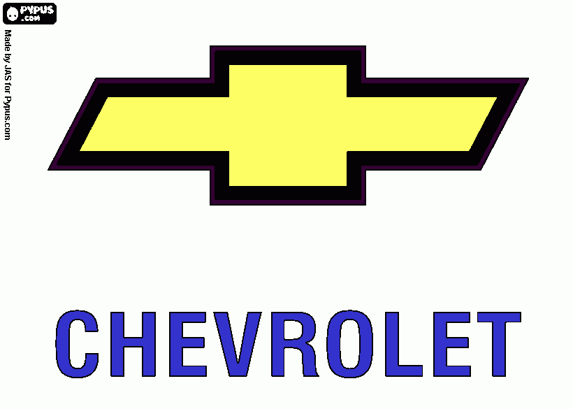 logo de chevrolet para colorear