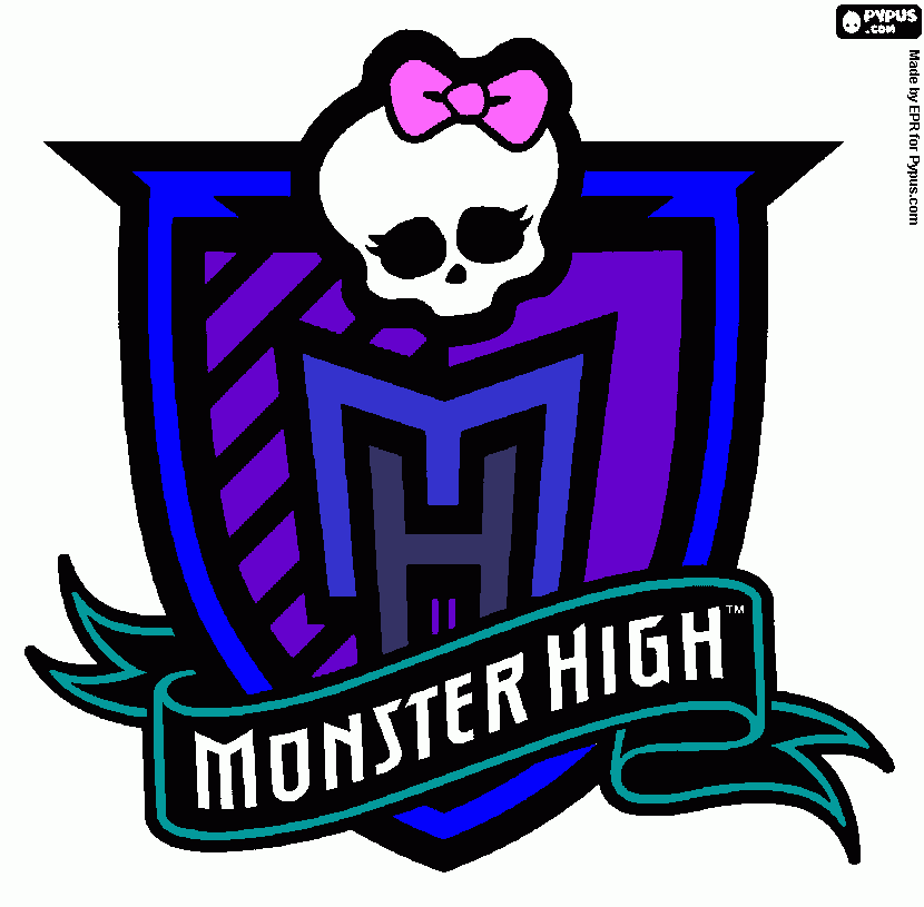 logo de monster haigh para colorear