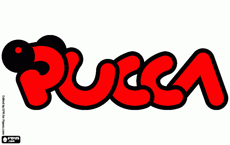  logo de pucca para colorear