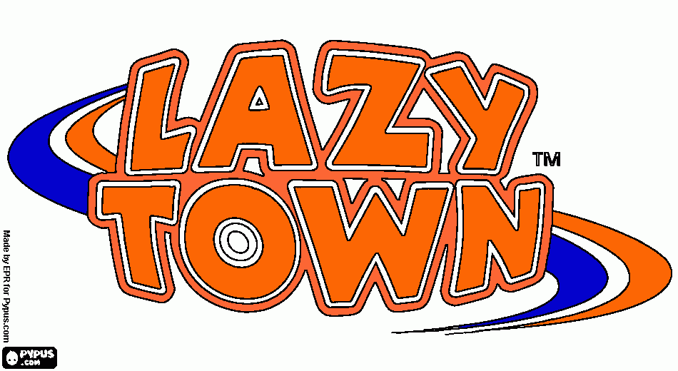 logo lazy town para colorear