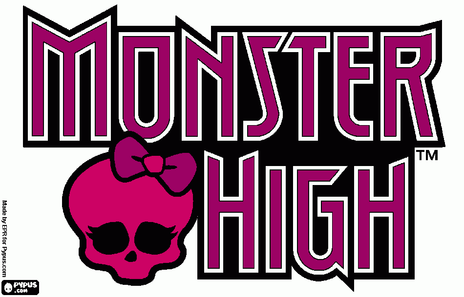 logo monster high para colorear