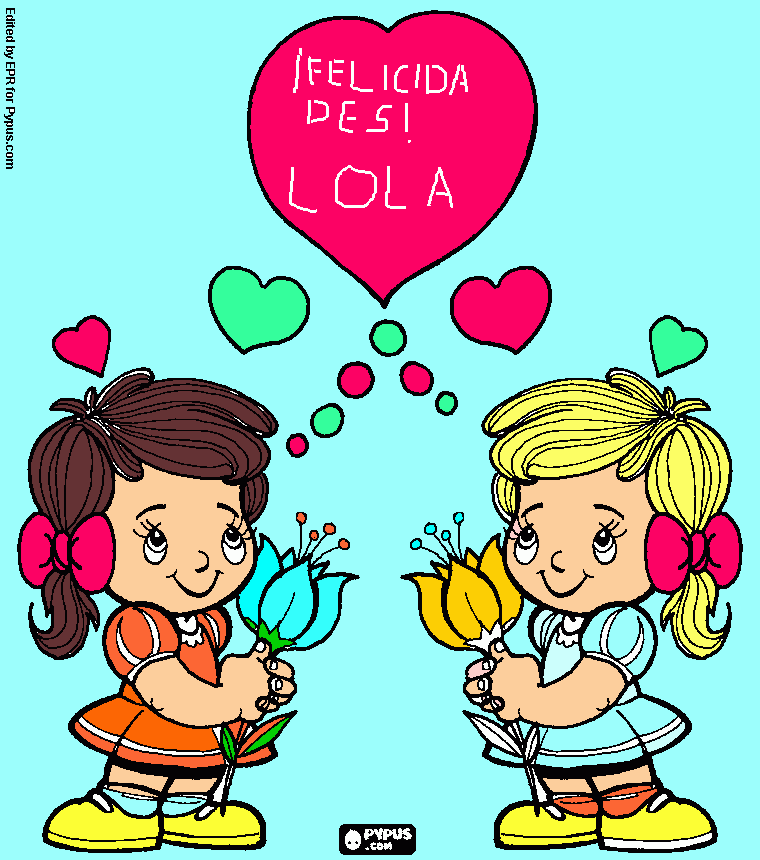 lola y elvira para colorear