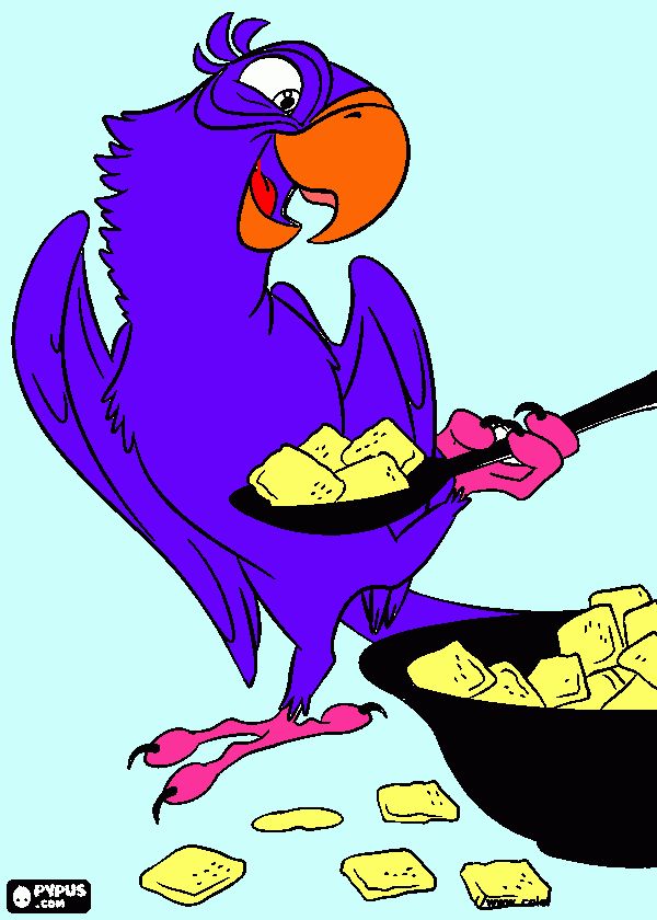 loro de rio para colorear