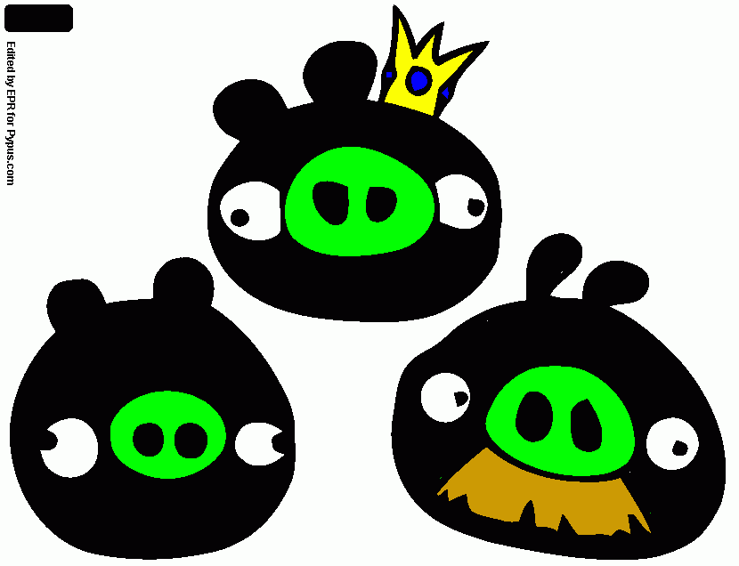 los bad piggies buscando su desalluno con disfracese de ninlla para colorear