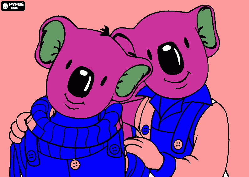 los hnos. koalas para colorear