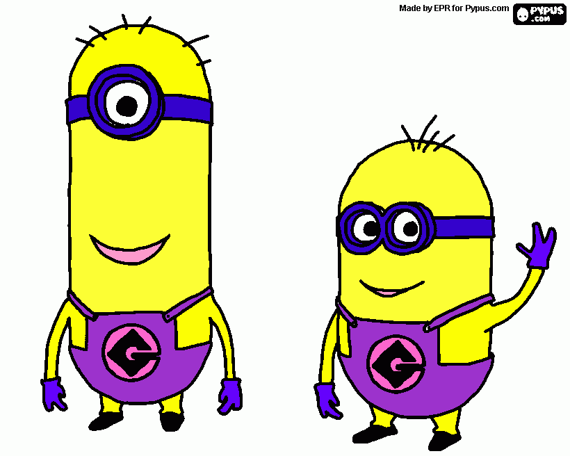 los minons son los mejores  para colorear