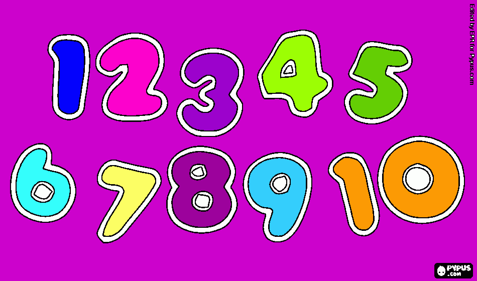 Los Numeros Del Para Colorear Los Numeros Del Para Imprimir