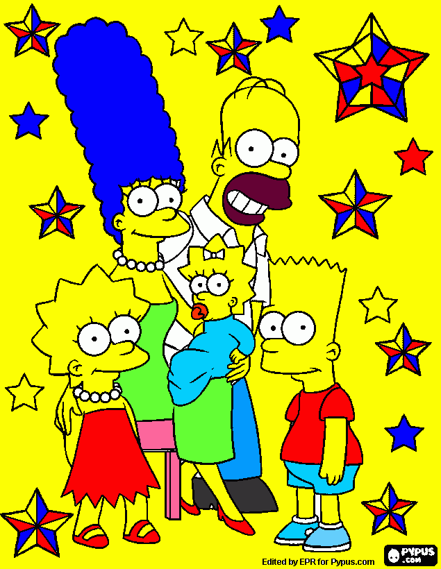 Los Simpson En Colombia =) para colorear