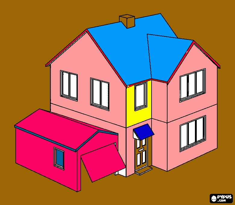 ma casa hermosa para colorear