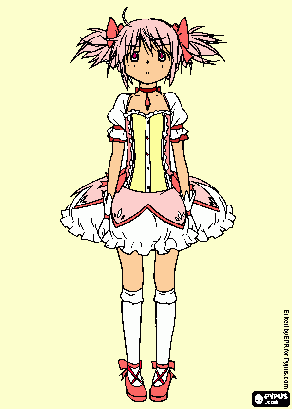 madoka magica :3 para colorear