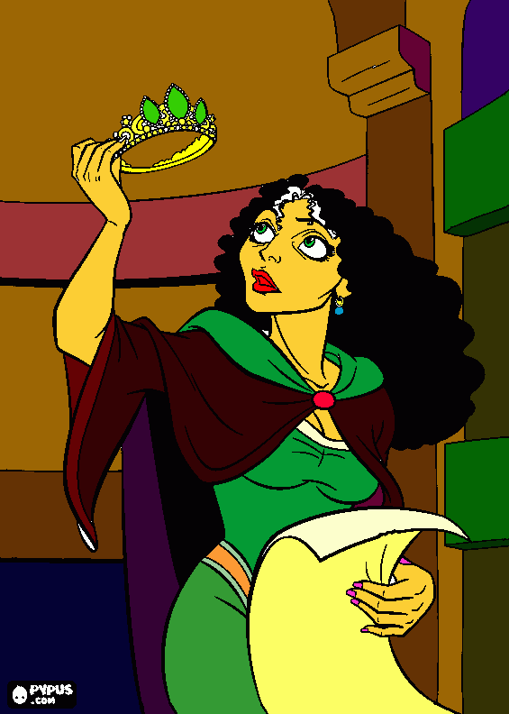 madre gothel para colorear