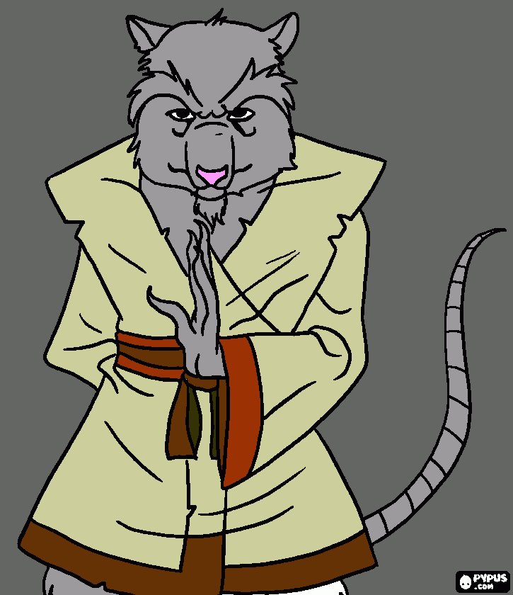 maestro splinter para colorear