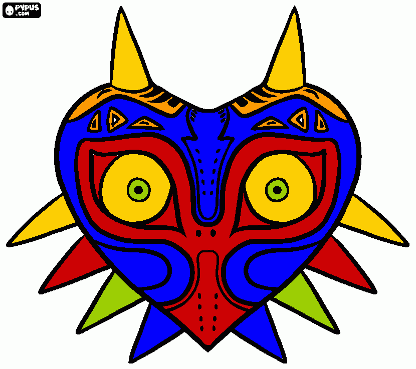 majoras mask para colorear