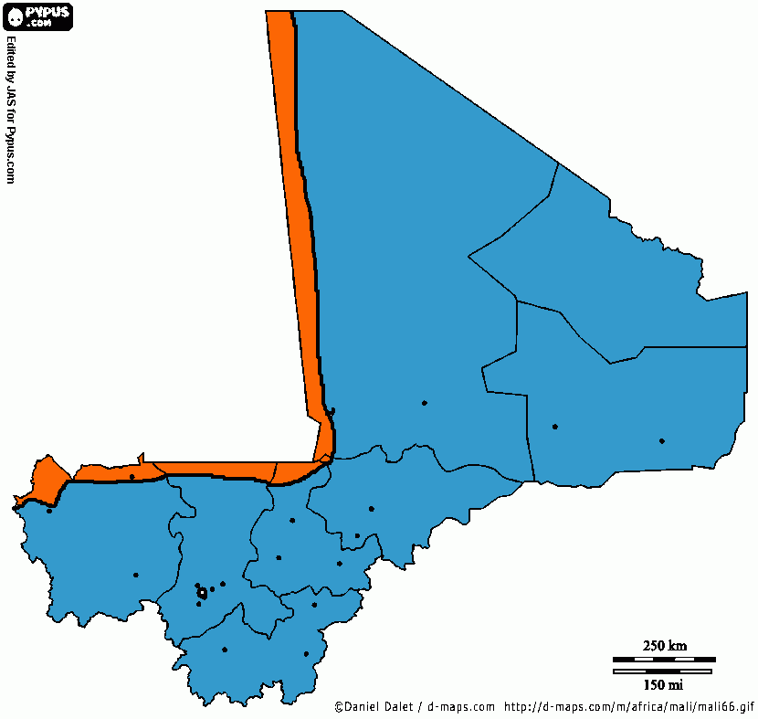 mali y federacion del mali para colorear