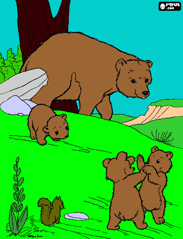 mama oso para colorear