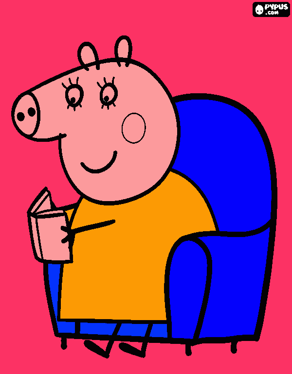 mama peppa pig para colorear