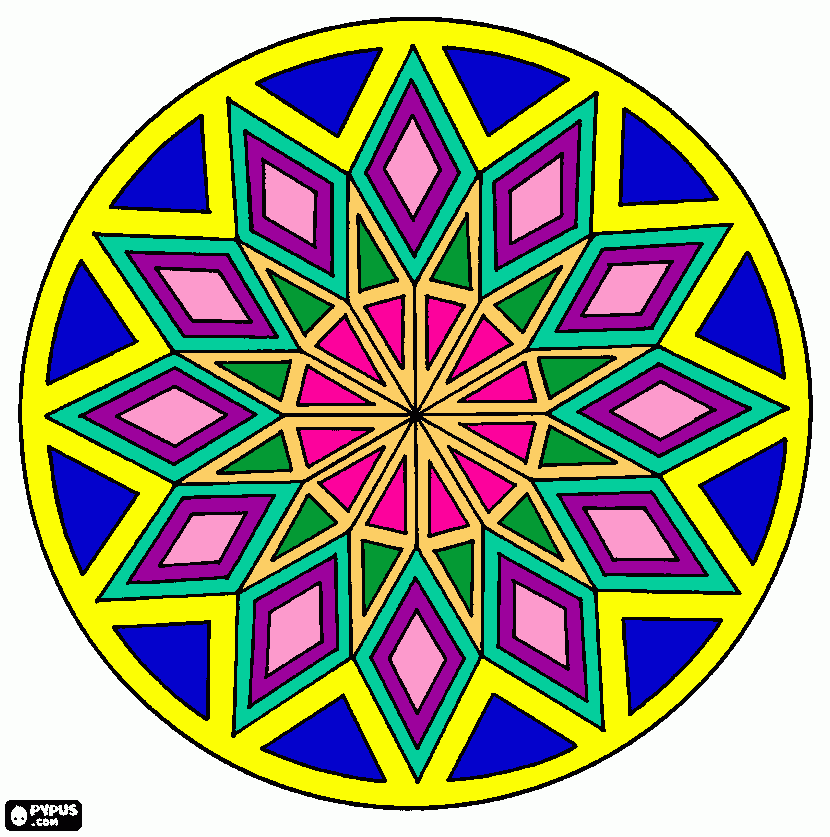 mandala 1 on linea para colorear