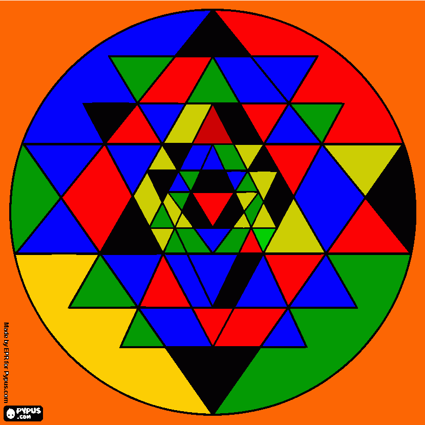 mandala arlequin para colorear