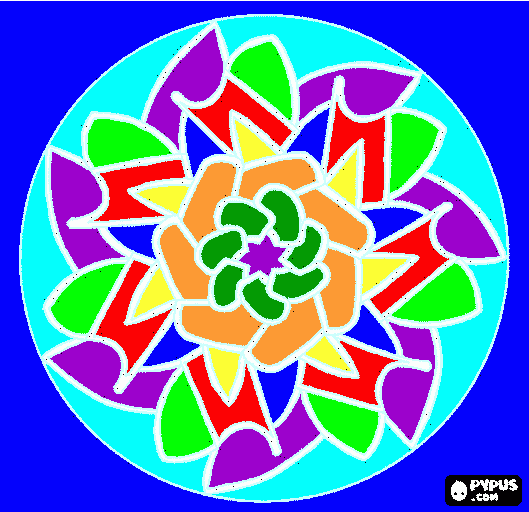 mandala colorida para colorear