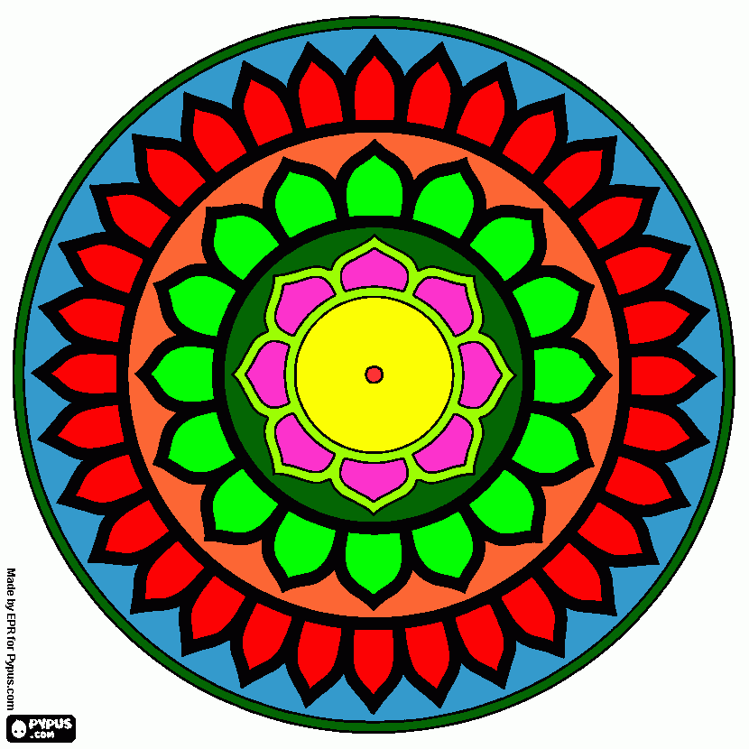 mandala de energia para colorear