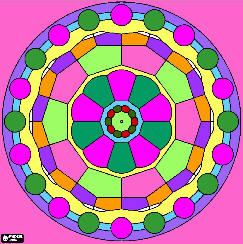 Mandala hermoso para colorear