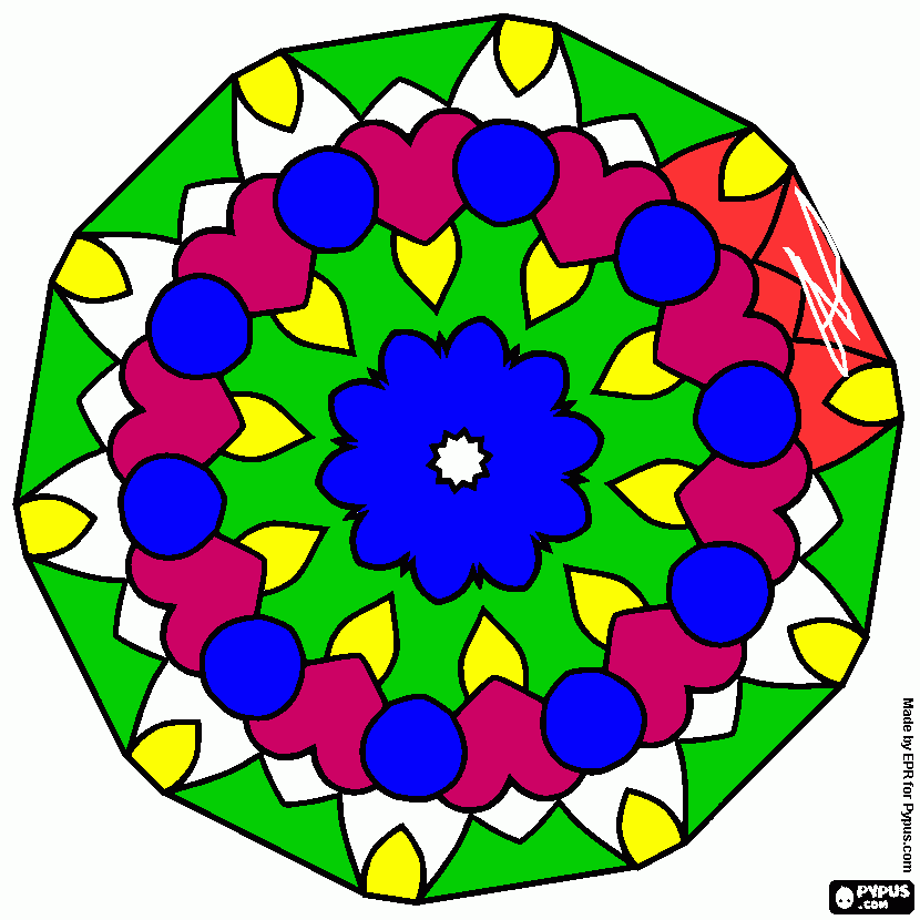 Mandala Israel para colorear