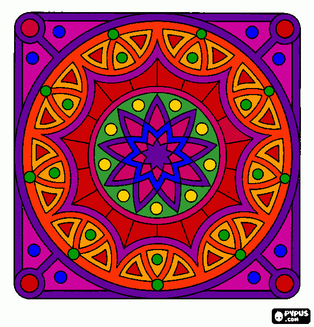 mandala mesa para colorear