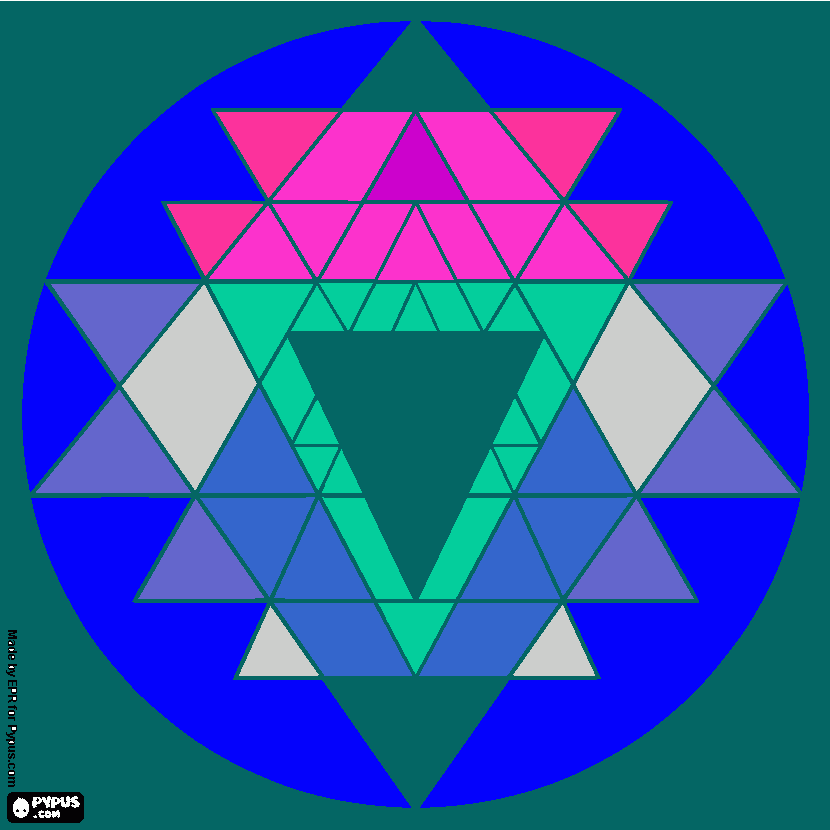 mandala triangulos para colorear