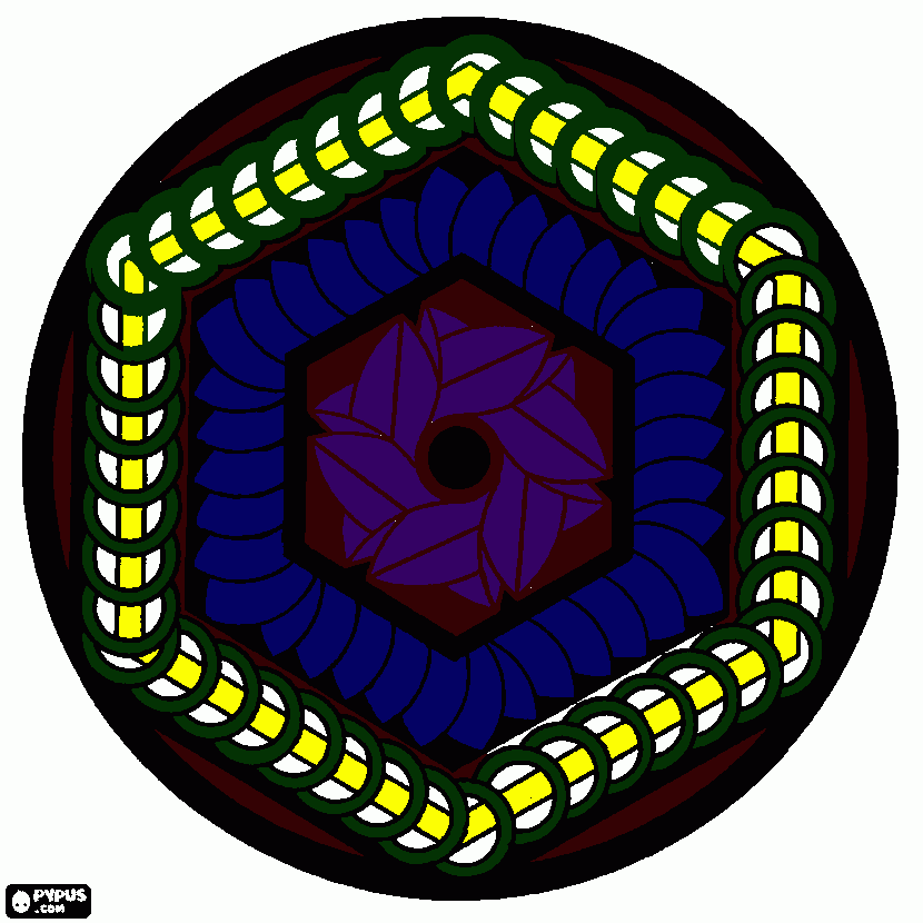 mandala tétrico para colorear