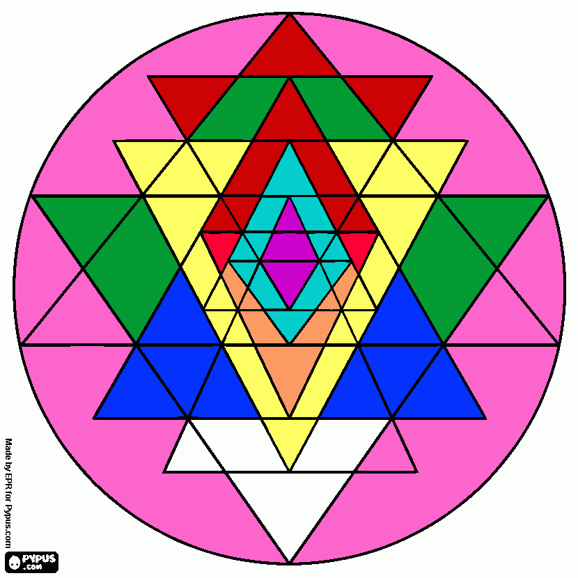 mandala Yantra para colorear